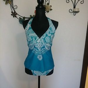 Athleta Tankini Top 36D/34DD Bottom Size S